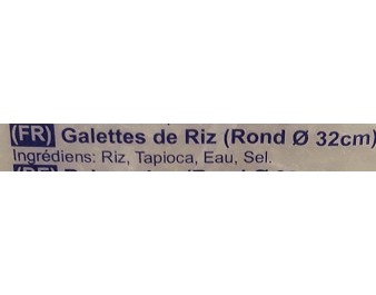 GALETTE DE RIZ 32 CM