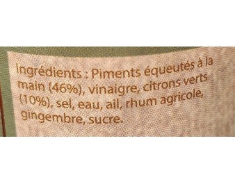 PATE DE PIMENT AU CITRON VERT