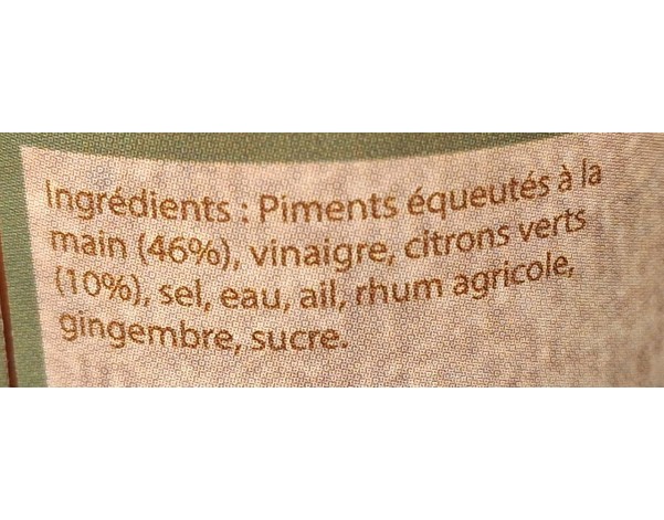 PATE DE PIMENT AU CITRON VERT