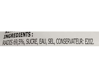 RADIS ENTIER SALE