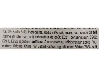 RADIS ENTIER SALE