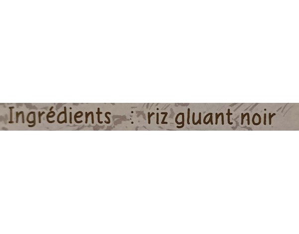RIZ GLUANT NOIR GRAINS LONGS