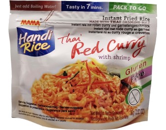 RIZ INSTANTANE AU CURRY ROUGE ET CREVETTE