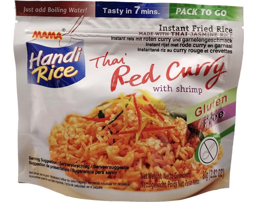 RIZ INSTANTANE AU CURRY ROUGE ET CREVETTE