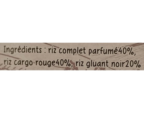 RIZ TRIO BRUN / ROUGE / GLUANT