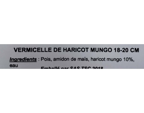 VERMICELLE DE HARICOT MUNGO 18-20 CM