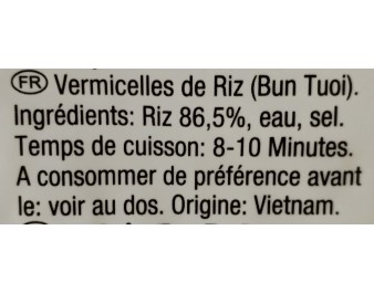 VERMICELLE DE RIZ BUN TUOI