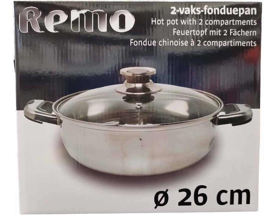 CASSEROLE INOX 2 COMPARTIMENTS 26 CM