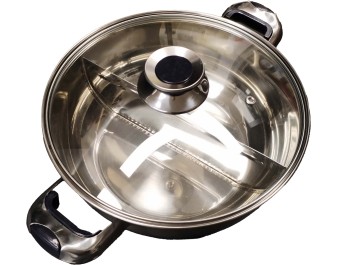 CASSEROLE INOX 2 COMPARTIMENTS 26 CM
