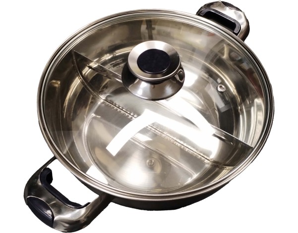 CASSEROLE INOX 2 COMPARTIMENTS 26 CM