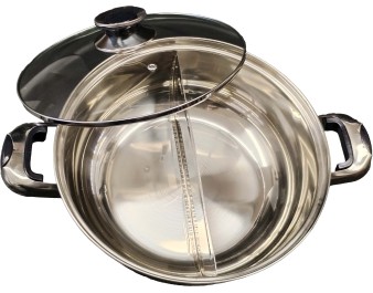 CASSEROLE INOX 2 COMPARTIMENTS 26 CM
