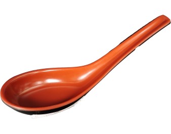 CUILLERE EN MELAMINE ROUGE ET NOIR