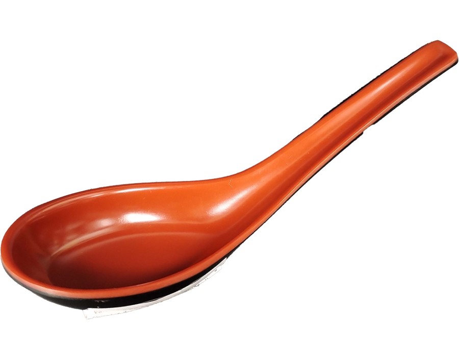 CUILLERE EN MELAMINE ROUGE ET NOIR