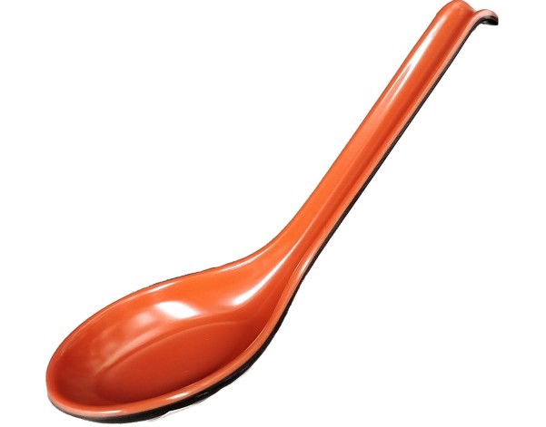 CUILLERE EN MELAMINE ROUGE ET NOIR RAMEN