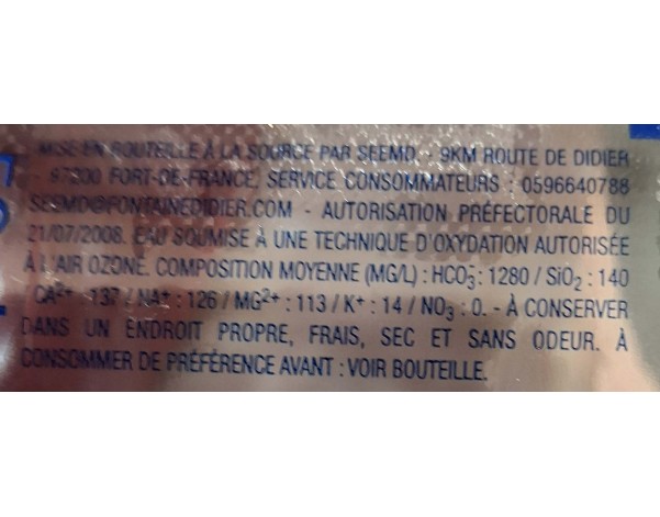 EAU MINERALE NATURELLE GAZEUSE