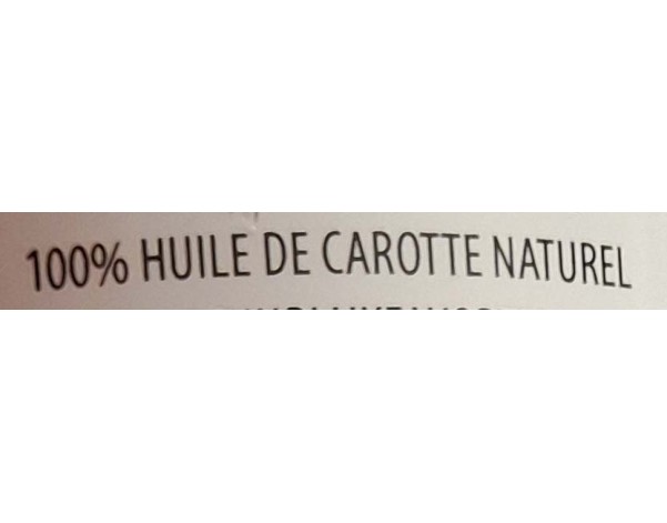 HUILE DE CAROTTE