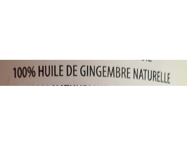 HUILE DE GINGEMBRE