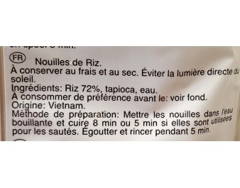 NOUILLE AU RIZ CHANTABOON 3 MM (M)