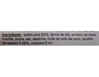 PETITS POIS GRILLES AU WASABI