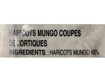 HARICOT MUNGO JAUNE DECORTIQUE