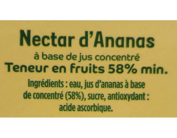 NECTAR A L'ANANAS