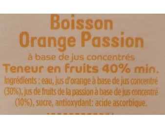 NECTAR A L’ORANGE ET AU FRUIT DE LA PASSION