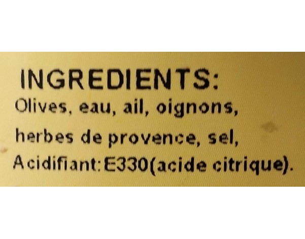OLIVE VERTE CASSEE A LA PROVENCALE