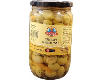 OLIVE VERTE CASSEE FENOUIL