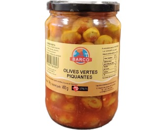 OLIVE VERTE CASSEE PIMENTEE