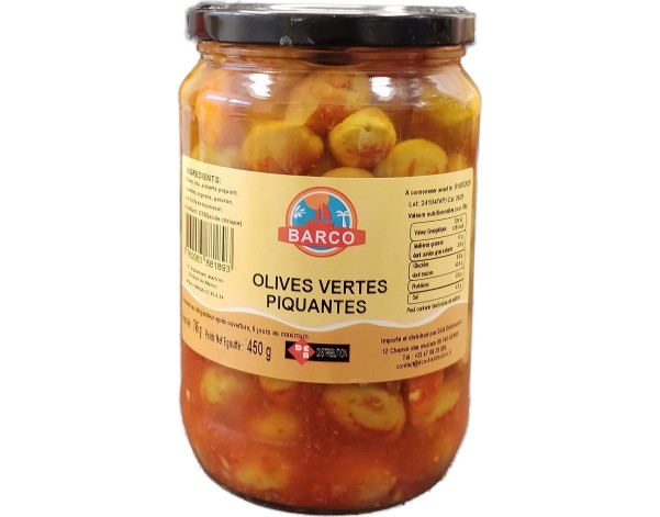 OLIVE VERTE CASSEE PIMENTEE