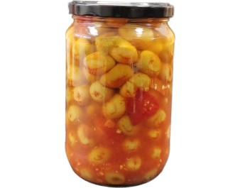 OLIVE VERTE CASSEE PIMENTEE