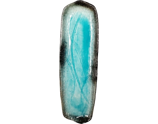 PLAT A SUSHI BLEU 33,5 X 8,5 CM