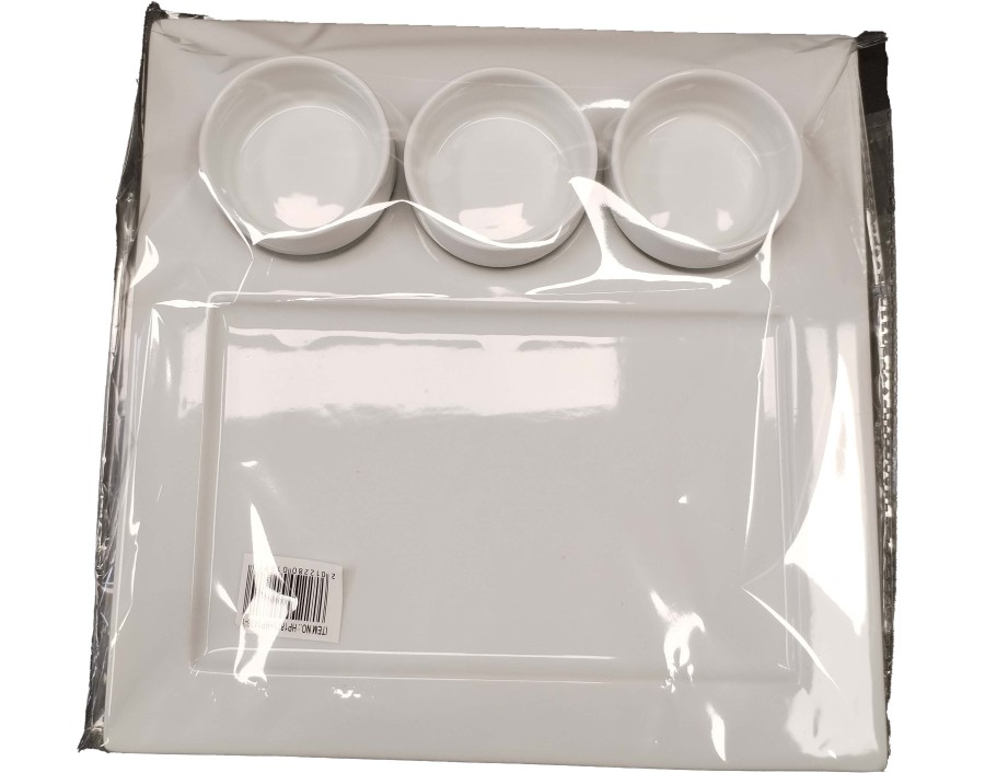 PLAT CARRE 29.50 X 29.50 CM AVEC SAUCIERE SET