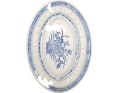 PLAT OVAL BLEU 25.20 X 18 CM 10 POUCES
