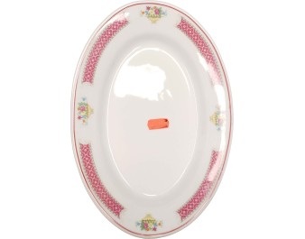 PLAT OVALE ROSE 25.50 X 17.50 CM