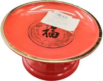 PLATEAU ROUGE POUR OFFRANDE 16 CM