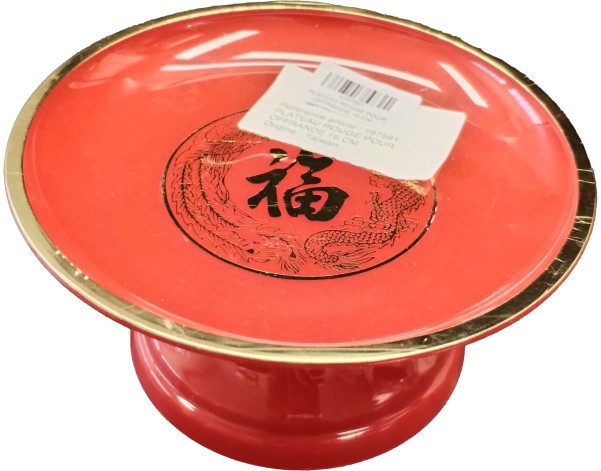 PLATEAU ROUGE POUR OFFRANDE 16 CM