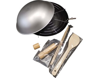 POELE / WOK AVEC FILET A HUILE 30 CM 12 POUCES