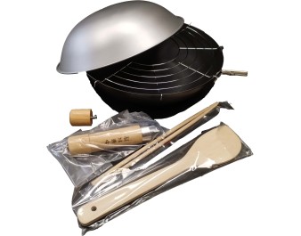 POELE / WOK AVEC FILET A HUILE 30 CM 12 POUCES