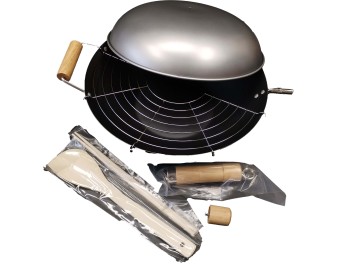 POELE / WOK AVEC FILET A HUILE 35 CM 14 POUCES
