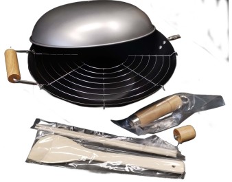 POELE / WOK AVEC FILET A HUILE 35 CM 14 POUCES