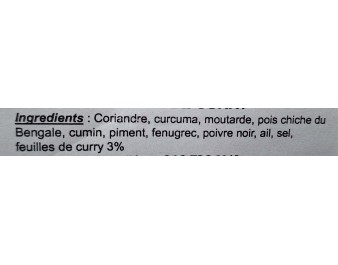 POUDRE DE CURRY