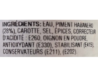 SAUCE DE PIMENT CARIBEAN CHILE HABANERO