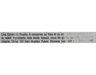 CINQ EPICES EN POUDRE