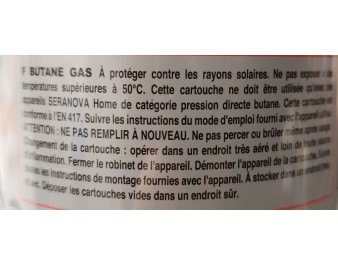 GAZ EN CARTOUCHE