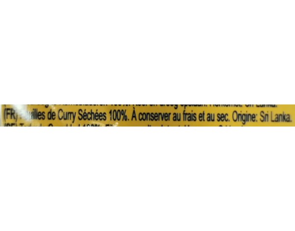 FEUILLE DE CURRY SECHEE