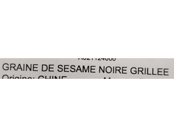 GRAINE DE SESAME NOIRE GRILLEE