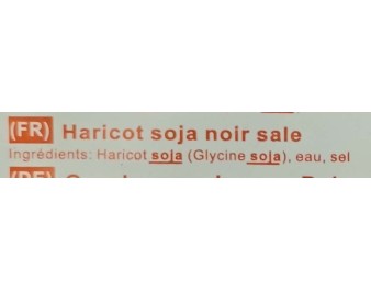 HARICOT NOIR SALE SECHE