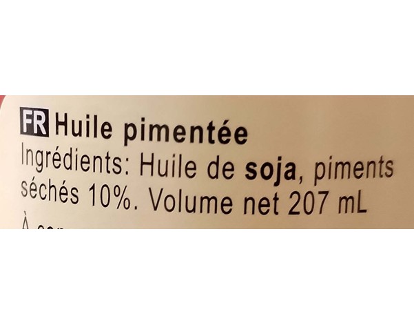 HUILE DE PIMENT