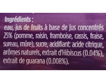 NECTAR AUX FRUITS ROUGES